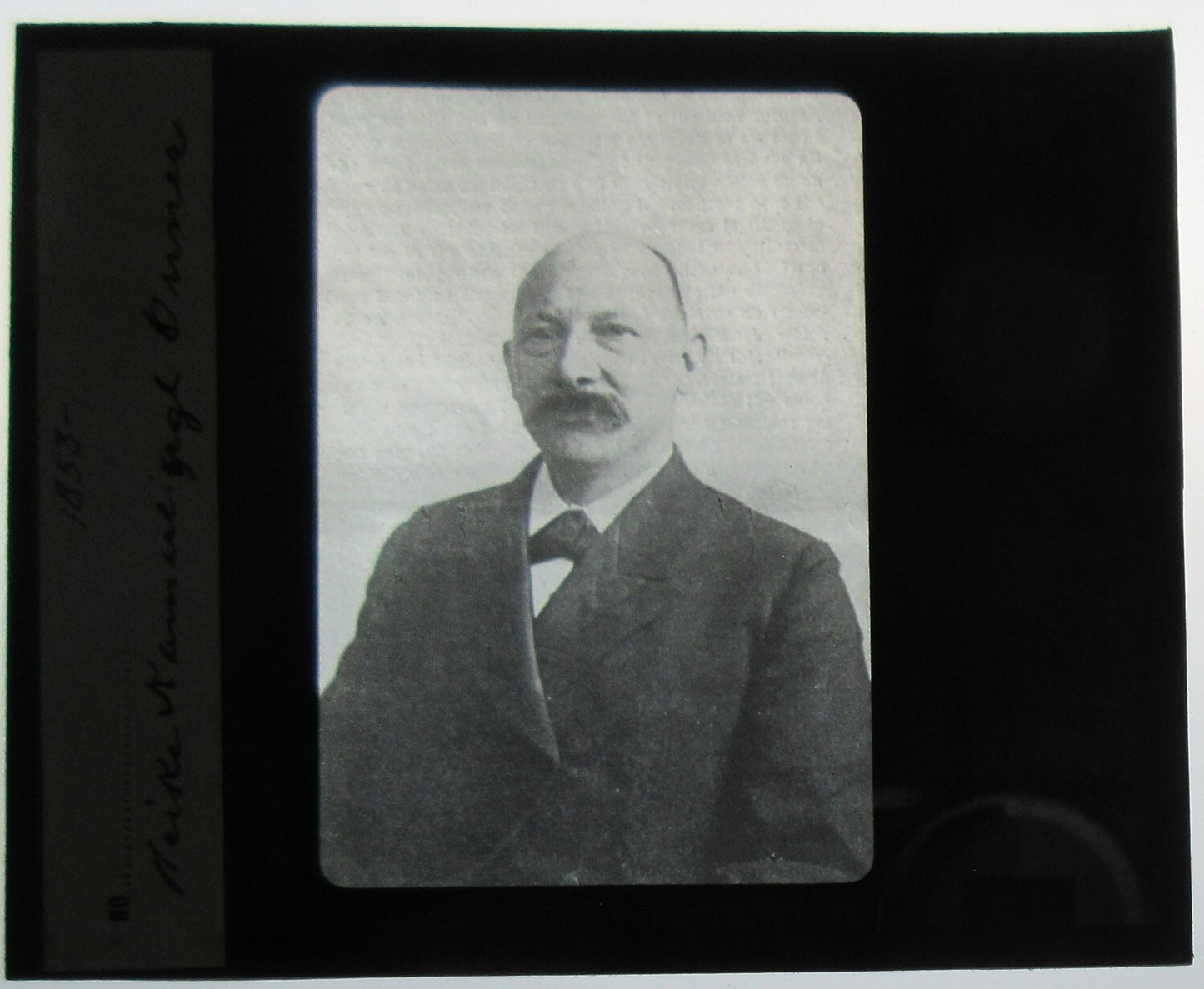 Vintage Portrait Lantern Slide - Photo on Glass, 3.25x3.5 in, Heike Dremes