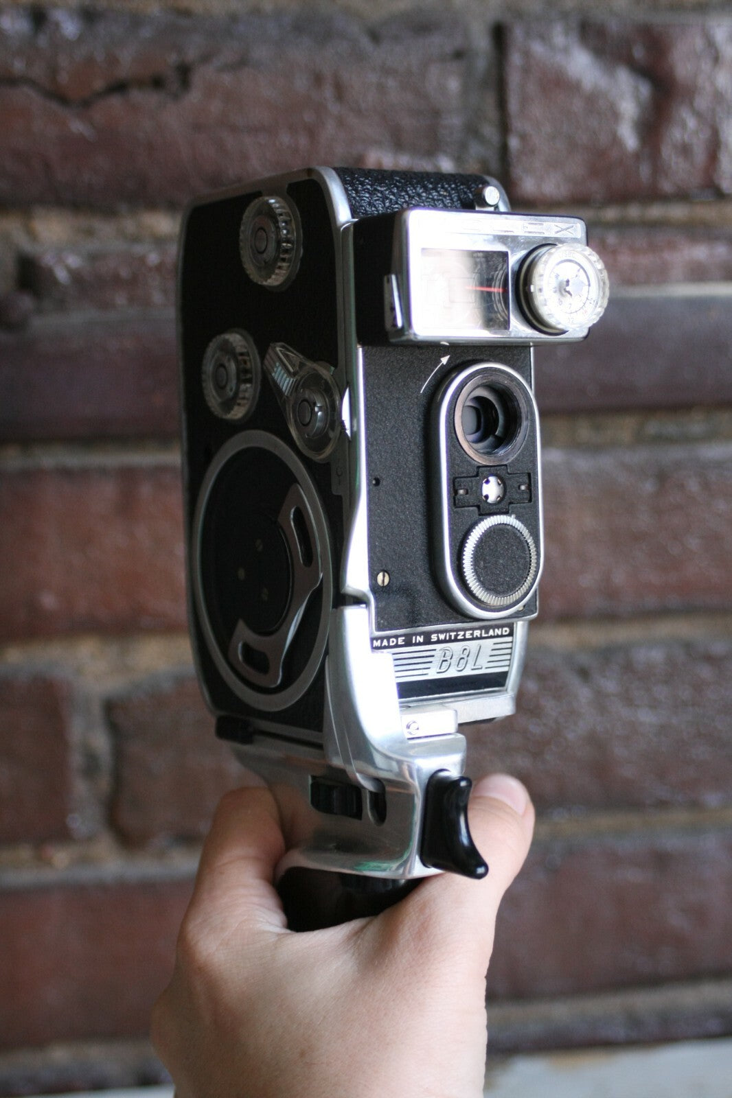 Paillard Bolex B-8L 8mm Movie Camera w/ Cine Lens & Pistol Grip