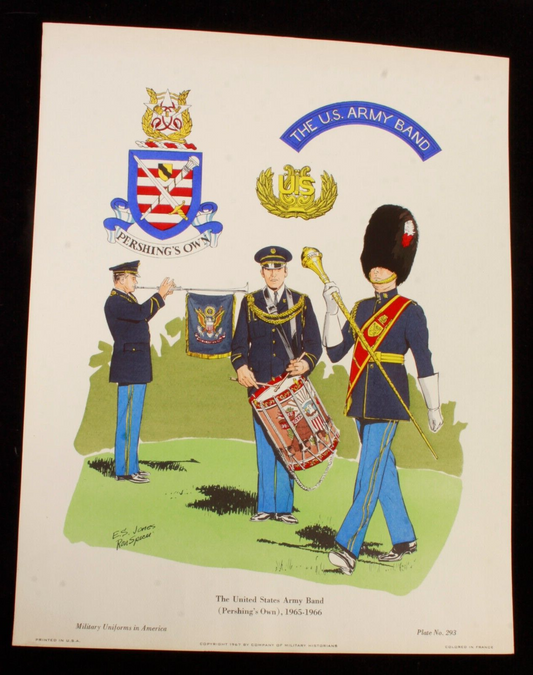 The United States Army Band Pershings Own 1965-1966 Illustration 11x14