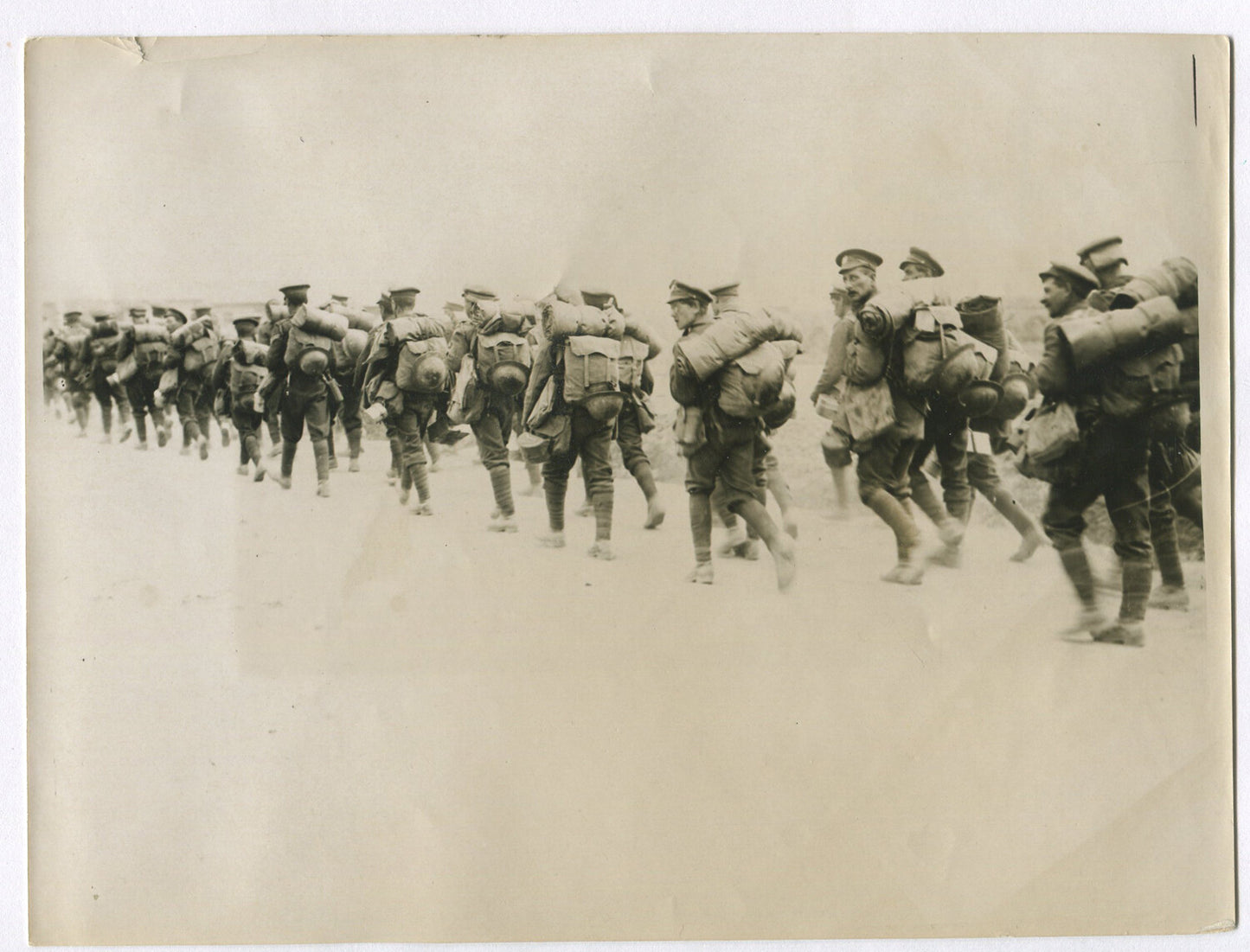BRITISH LABOUR BATTALION IN FLANDERS. WWI. (8X10 REPRINT)