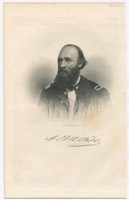 CIVIL WAR GENERAL,USA. LITHOGRAPH 9.5X6 INCHES.