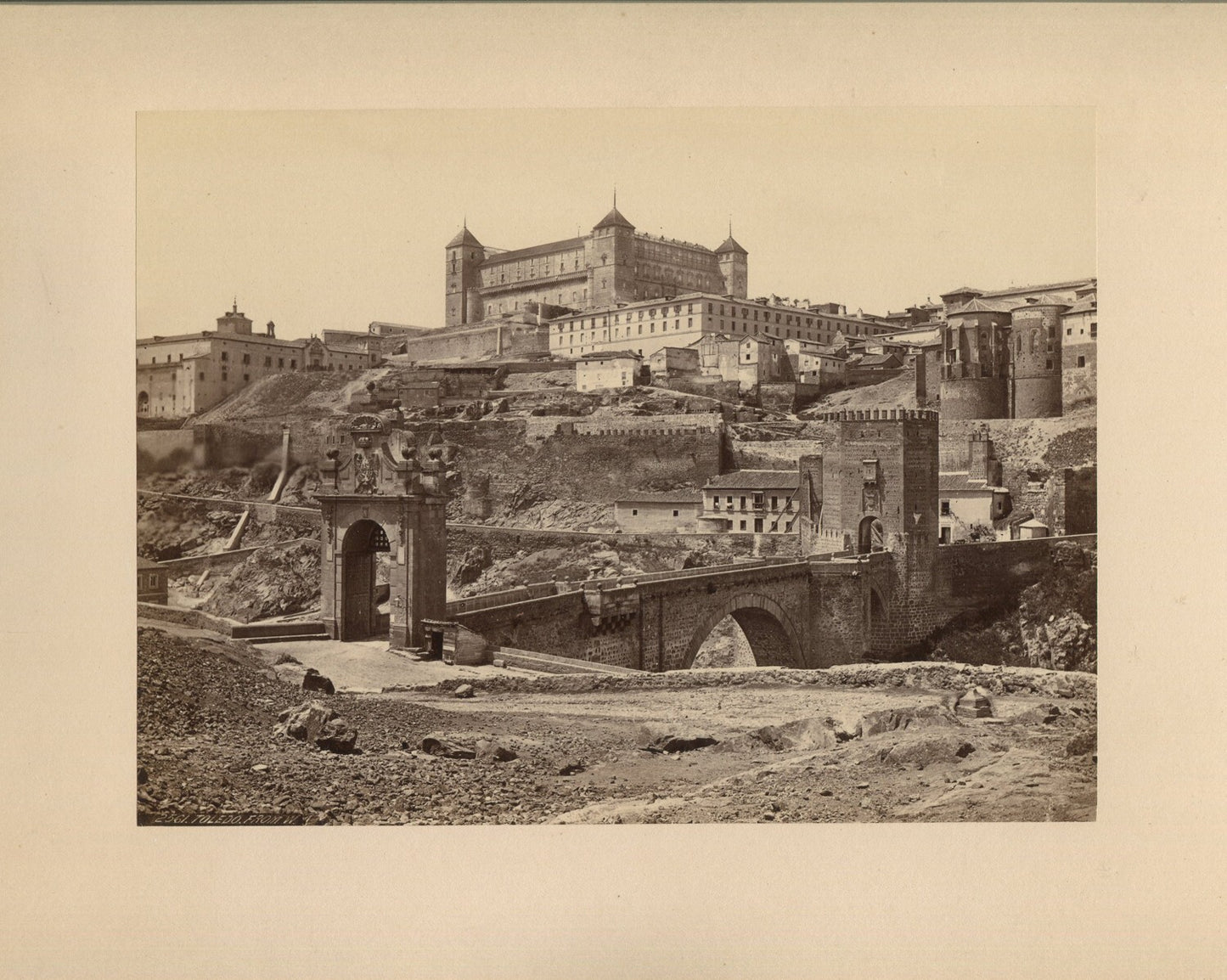 ALCAZAR, TOLEDO, SPAIN. 6.25X8.25 ALBUMEN PHOTO BT FRITH.