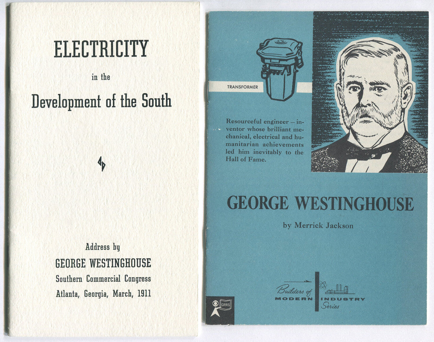 GEORGE WESTINGHOUSE PAMPHLETS. 4 SET. VINTAGE.
