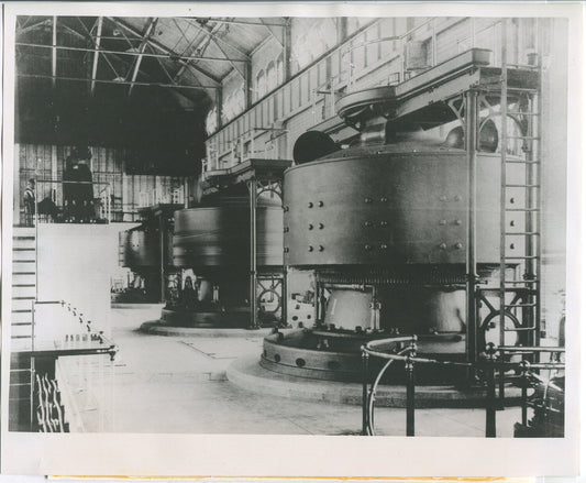 Vintage Westinghouse First AC Generators Niagara Falls NY 8x10 Black & White
