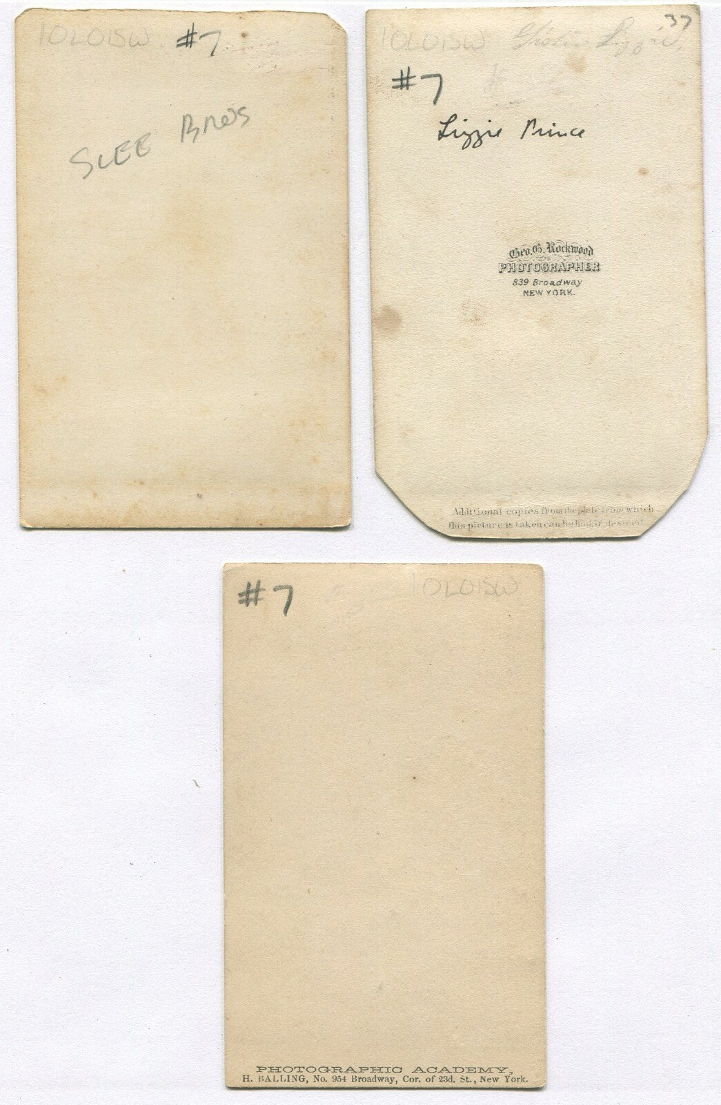 MAN, 2 WOMEN W/INTERESTING HAIRSTYLES. CDV 3 SET. N.Y.