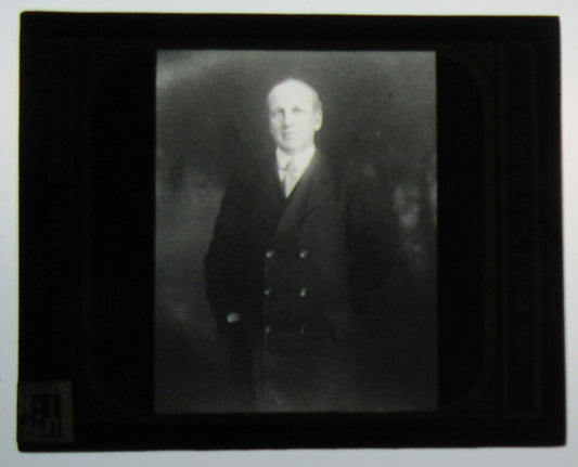 Vintage S.A. Eliot Portrait on Glass Lantern Slide Original Photo with Wear