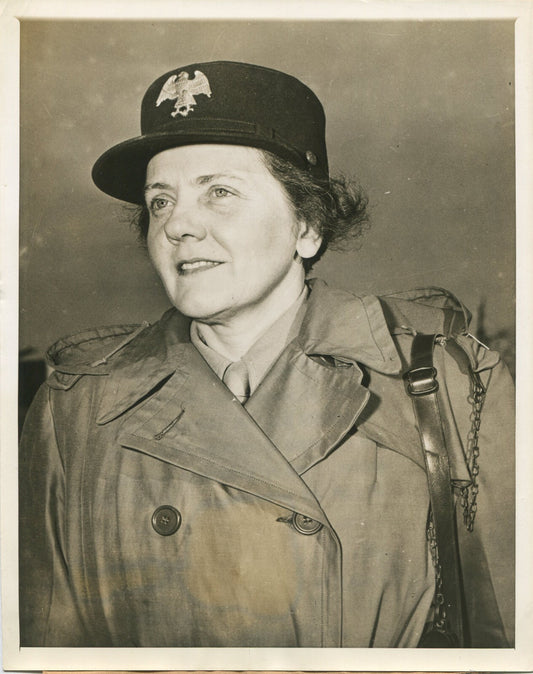 1st OFFICER F. MARQUIS COMMANDER WAAC DETACHMENT, N.AFRICA. WWII (8X10 REPRINT)