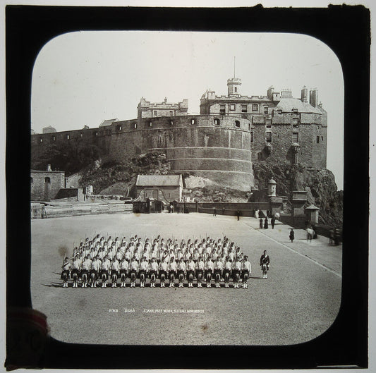 EDINBURGH CASTLE, EDINBURGH, SCOTLAND. LANTERN SLIDE.
