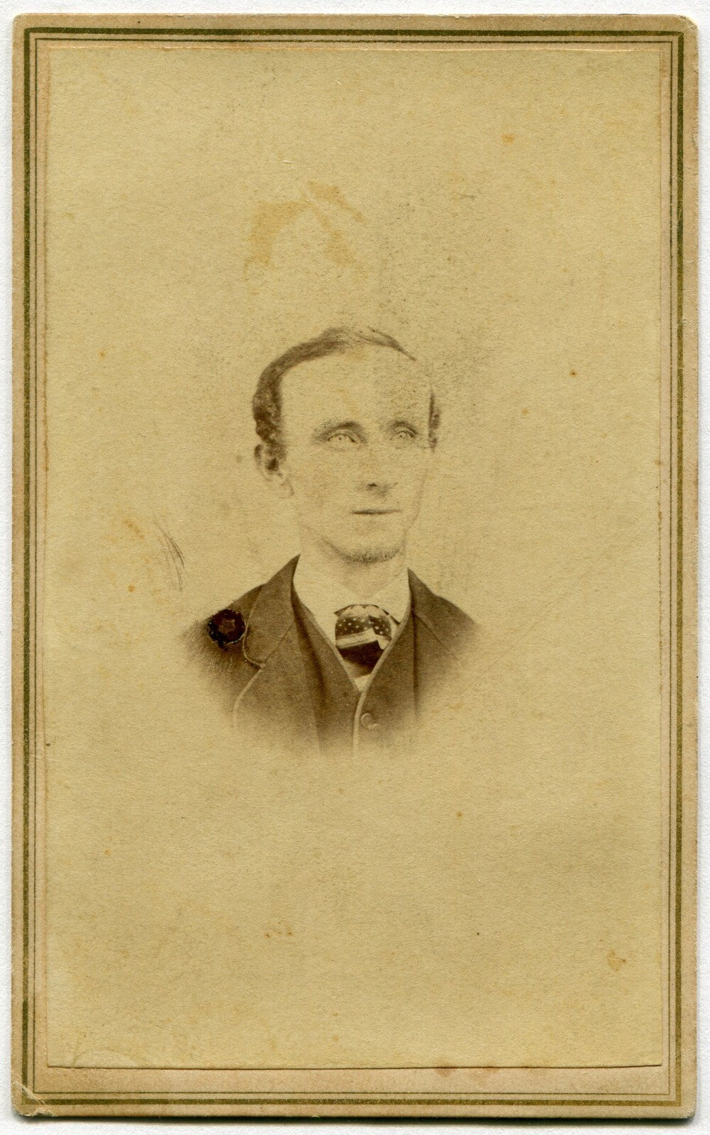 A WHISPER OF A MAN, PORTRAIT. CDV. SELINSGROVE, PA.