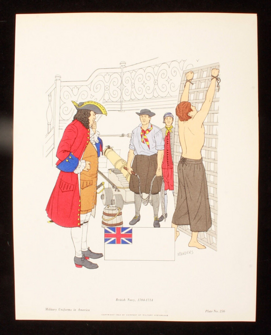 British Navy 1704-1714 Illustration 11x14