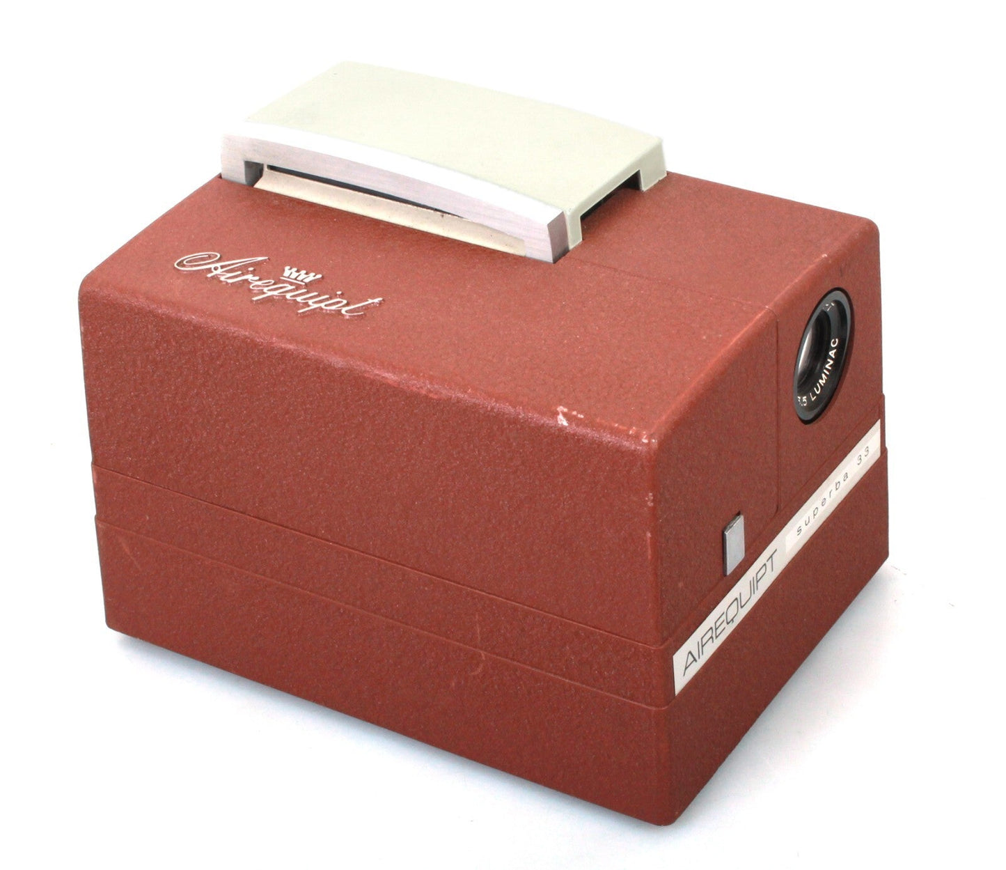Vintage Airequipt Superba 33 Slide Projector for 2x2 Slides - 4 Inch Luminac Lens