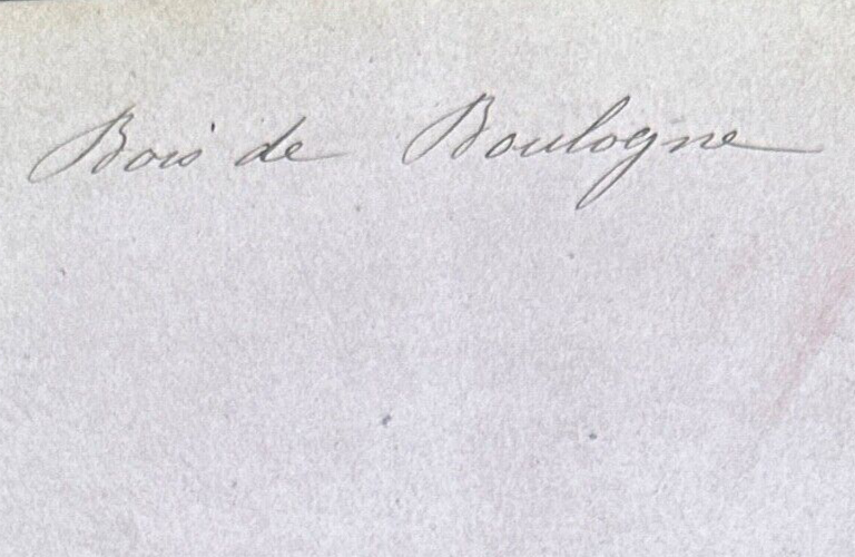 Vintage StereoView Card: ���Paris, Bois de Boulogne ��� 3.5x7in