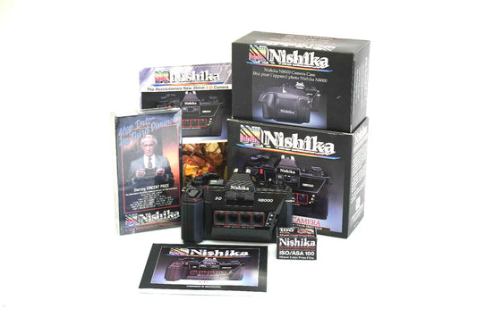 NISHIKA N8000 3D 35MM FILM CAMERA NEW IN BOX WITH ACESORIES