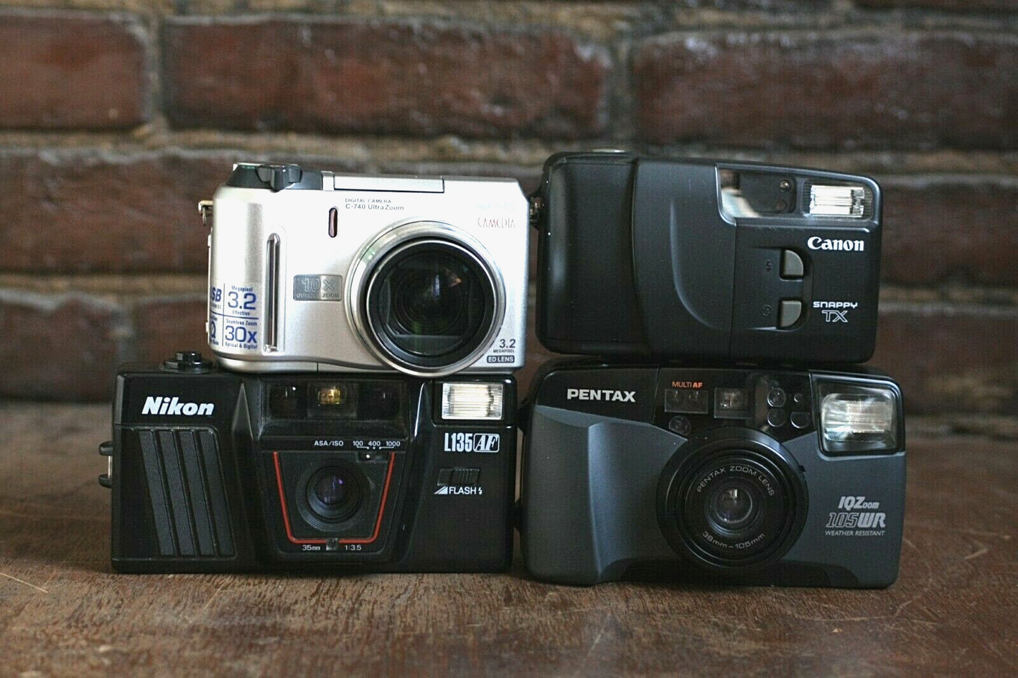 Camera Point and Shoot Lot of 4 - For Parts