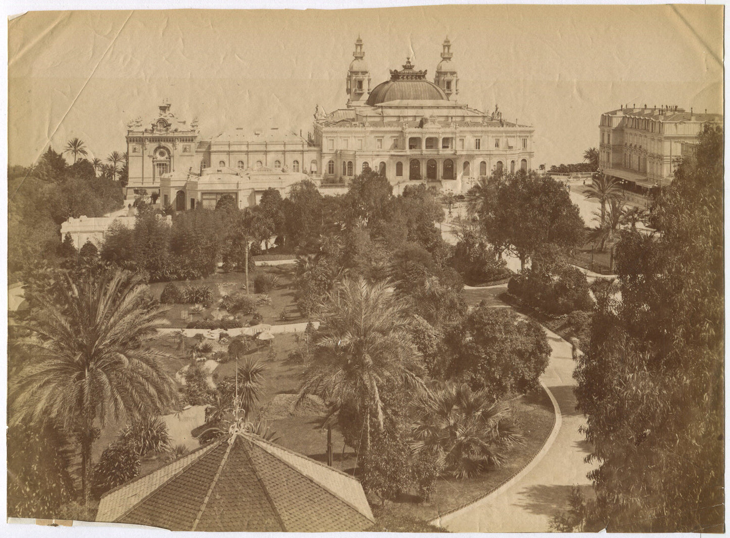 ARCHITECTURAL, CLASSIC BUILDING, SURROUNDING GARDENS.  UNMOUNTED ALBUMEN.