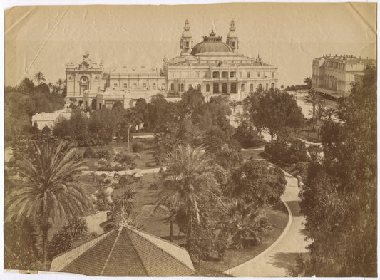 ARCHITECTURAL, CLASSIC BUILDING, SURROUNDING GARDENS.  UNMOUNTED ALBUMEN.