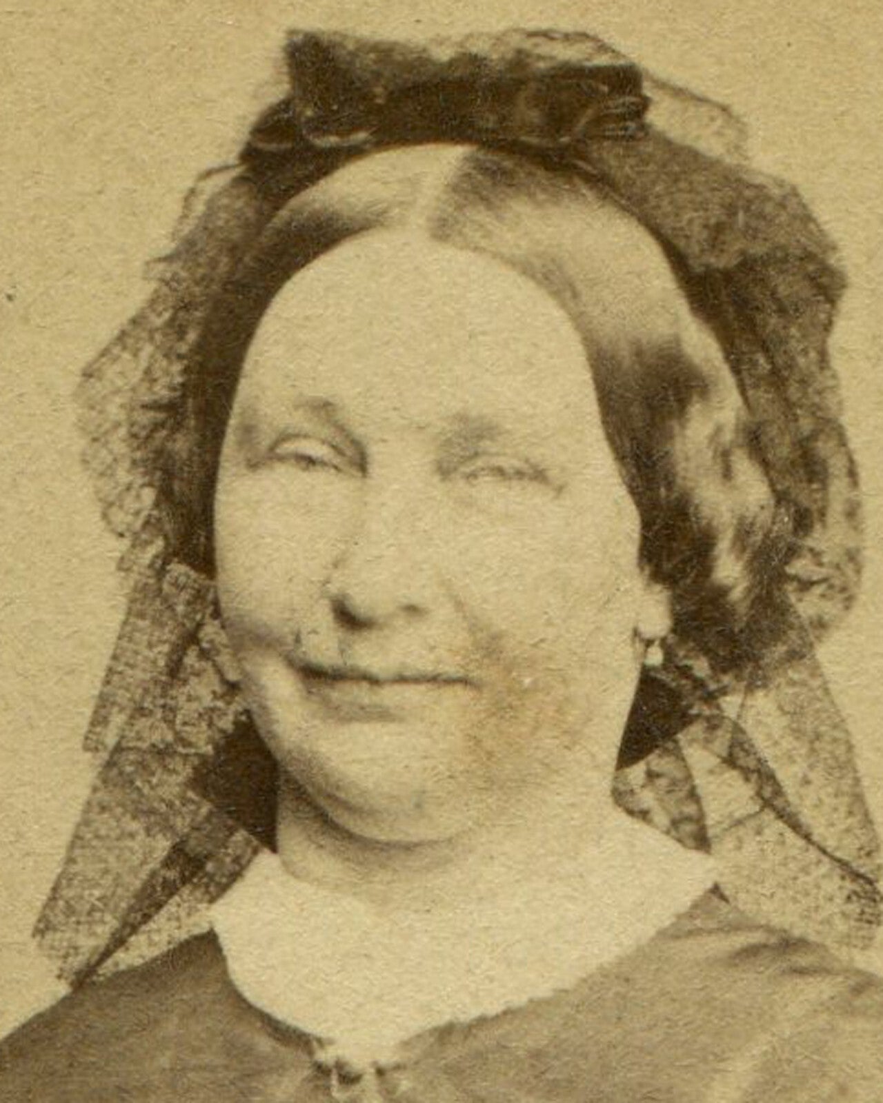 WOMAN W/DRUNK EXPRESSION AND HOLDING ON TO CHAIR. CDV. WIEN, AUSTRIA.