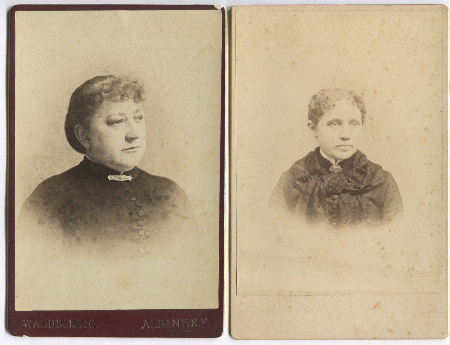 Vintage Portraits 6-Pack: 4 Cabinet Cards from Albany NY, Original Photos,