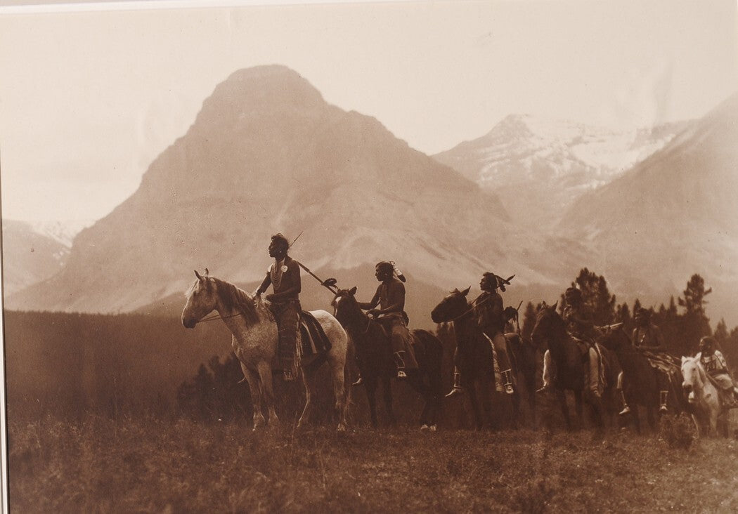 PASS FINDERS, PIEGAN BY ROLAND W. REED. NATIVE AMERICAN PHOTOGRAVURE, RARE