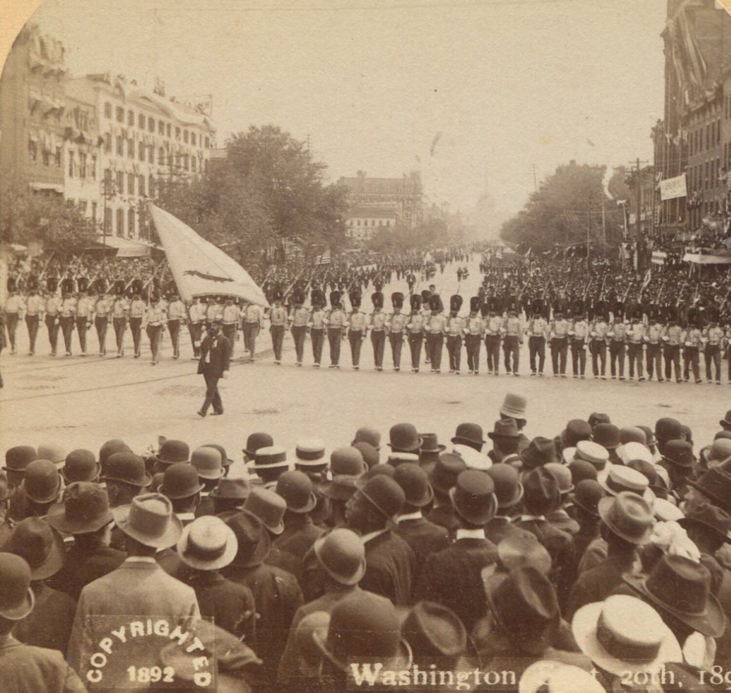 PARADE, G.A.R. WASHINGTON, D.C. 1892.STEREOVIEW BY RAU.