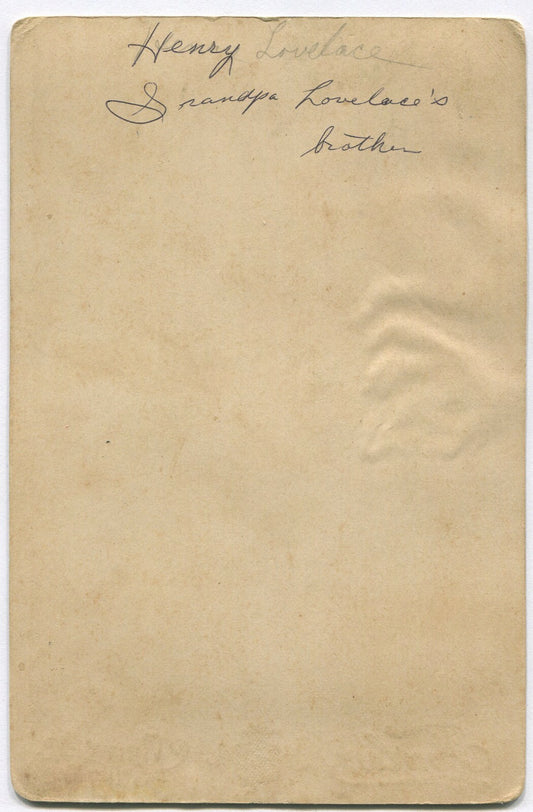 Vintage Handsome Man Cabinet Card Photo Indian Territory 1880s