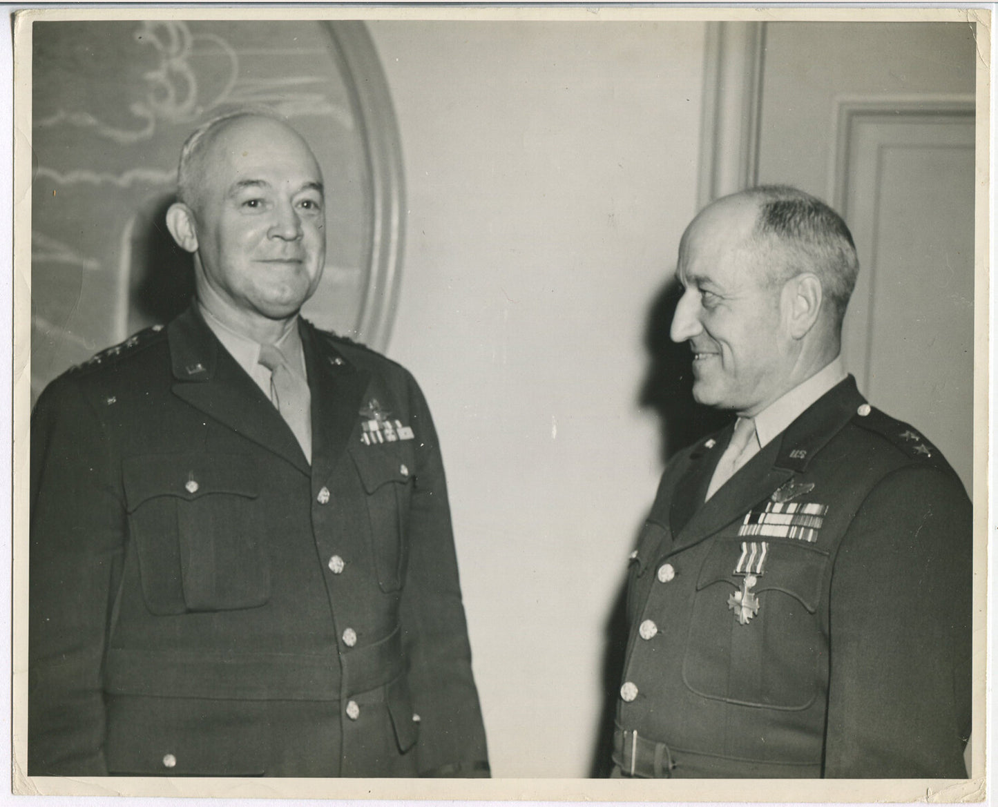 Vintage 1943 WWII U.S. Generals Arnold & Royce 8x10 B&W Photo – Original, Authentic, Not a Copy