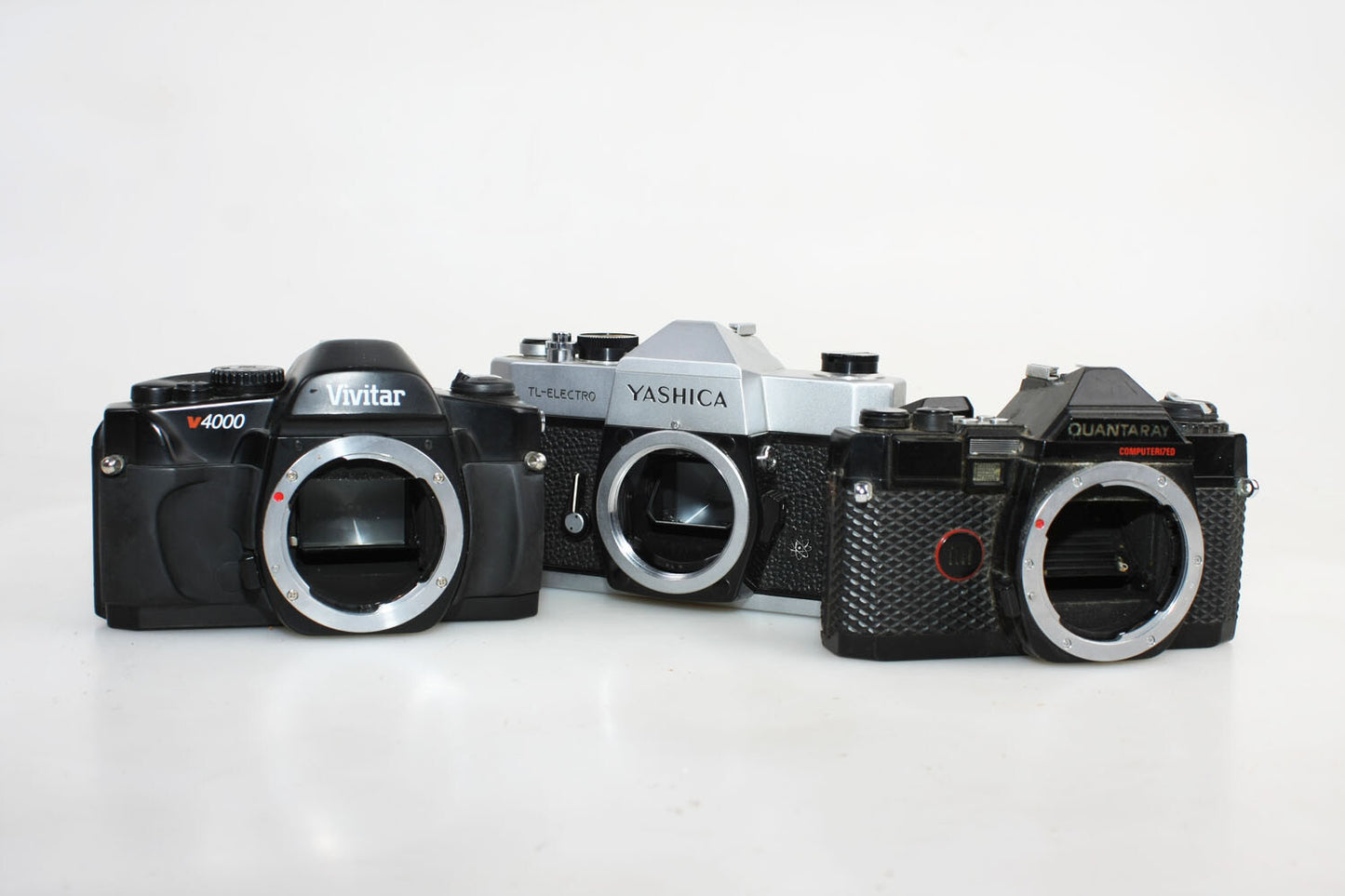 Vivitar, Quantaray, and Yashica Cameras For Parts, Set of 3