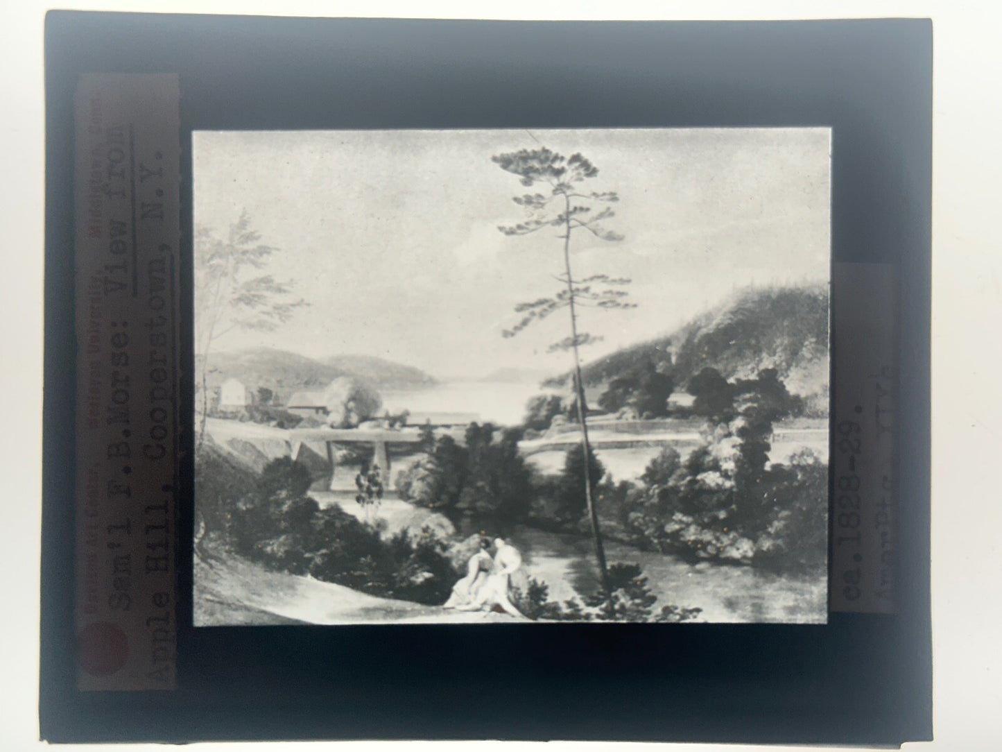 Vintage Lantern Slide: Samuel F.B Morse "View From Apple Hill " 1929