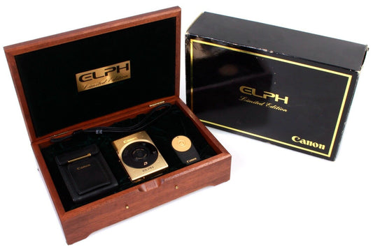 Canon ELPH Limited Edition Gold 60th Anniversary Collector Boxed Camera Set