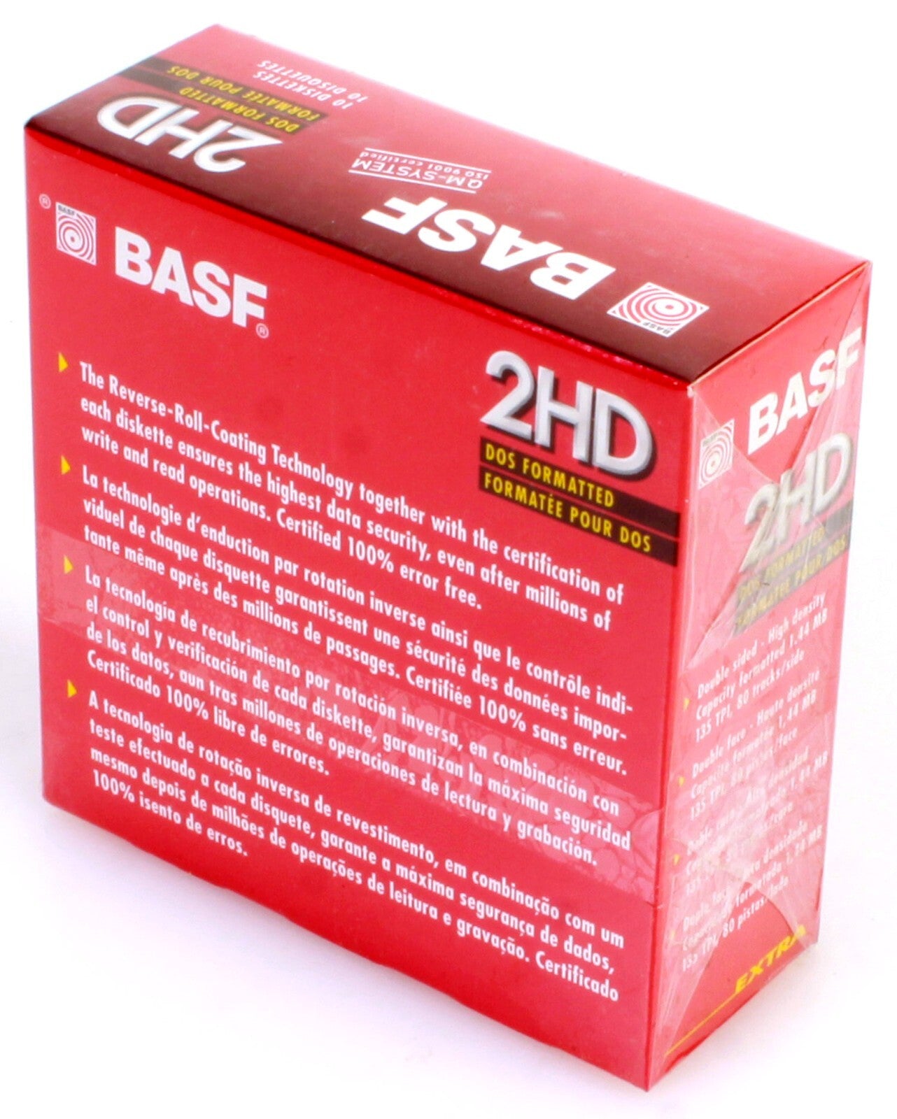 BASF 2HD DOS Formatted Floppy Diskettes 3 1/2 inch 10 Pack