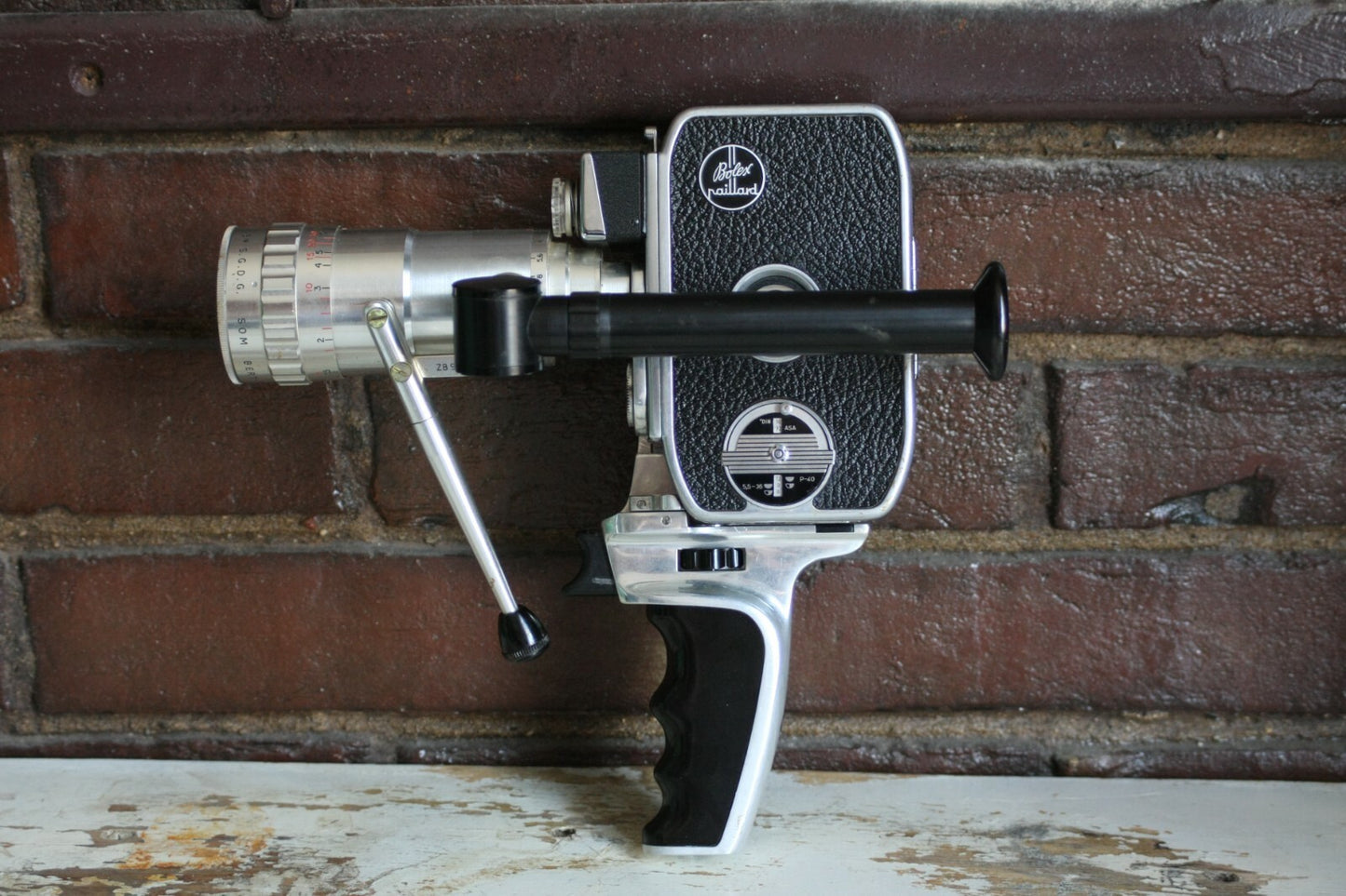 Paillard Bolex B-8L 8mm Movie Camera w/ Cine Lens & Pistol Grip