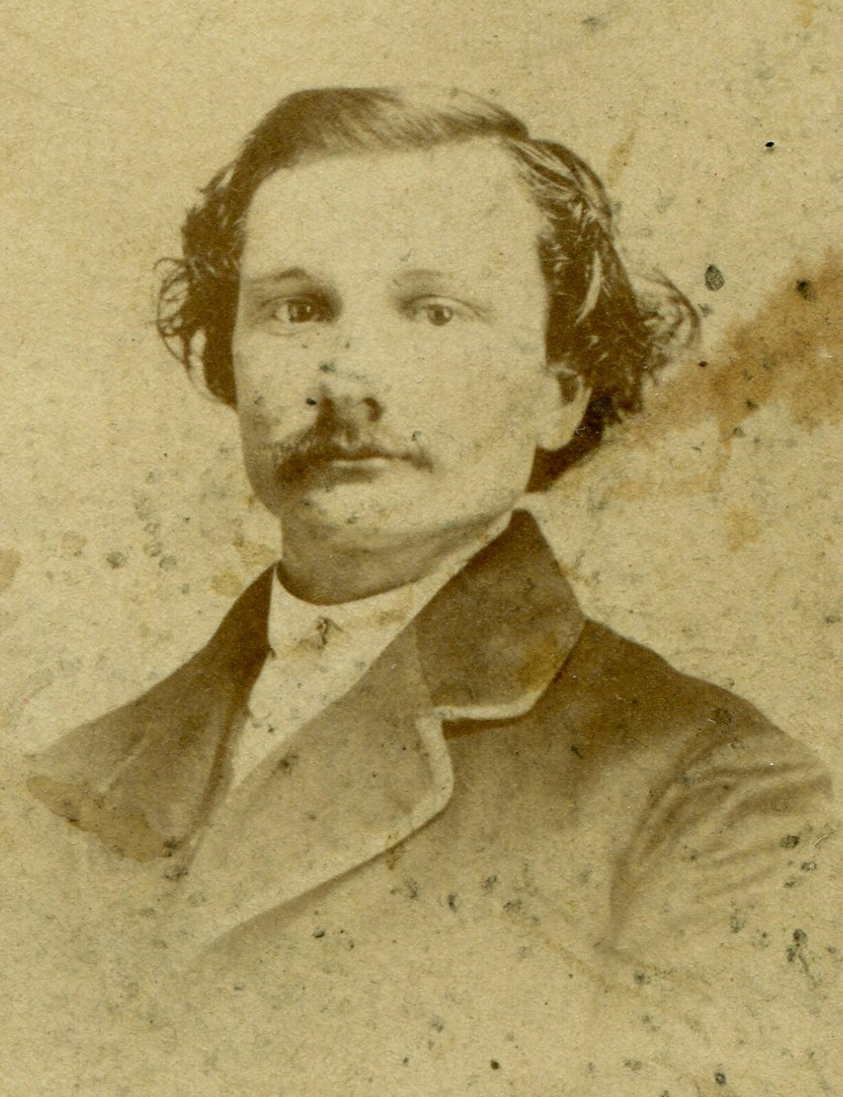 BEADY EYED MAN W/MUSTACHE. CDV.