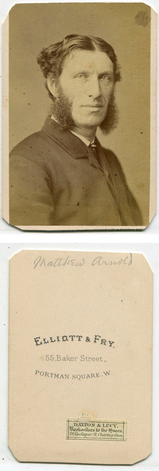 CDV of Matthew Arnold,  British 19th-Century Poet
