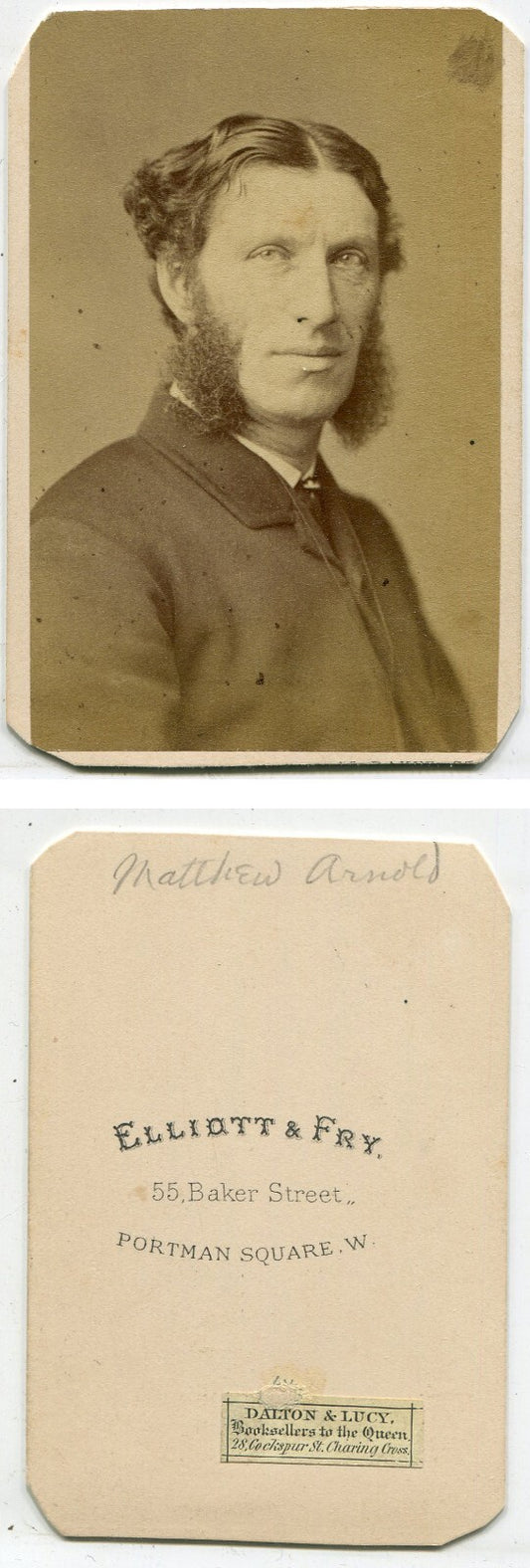 CDV of Matthew Arnold,  British 19th-Century Poet