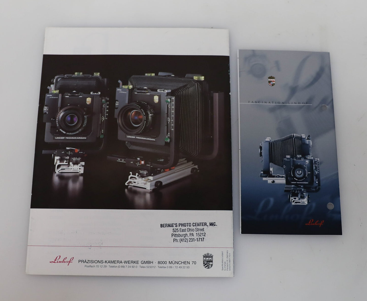 Linhof Technikardan Product Line Brochure 2000 - SET OF 2