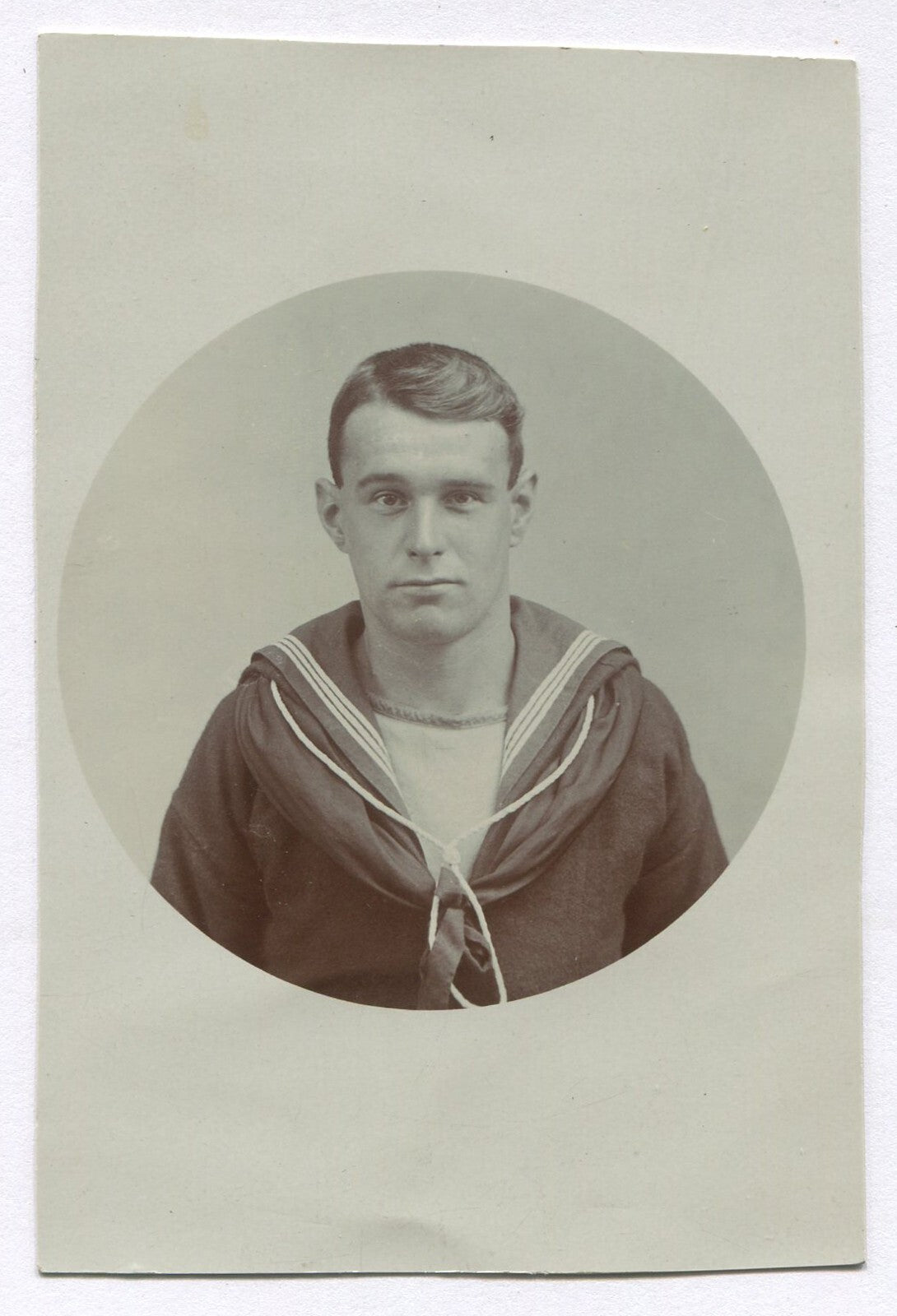 Vintage photo postcard - U.S. Sailor, Trimmed Edges, Original Navy Military