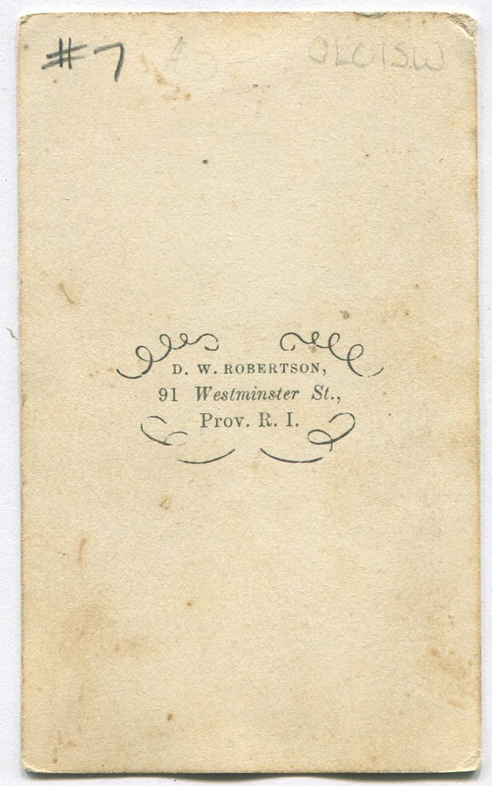 MAN W/MUTTON CHOPS AND BIG EARS. CDV. PROVIDENCE, R.I.