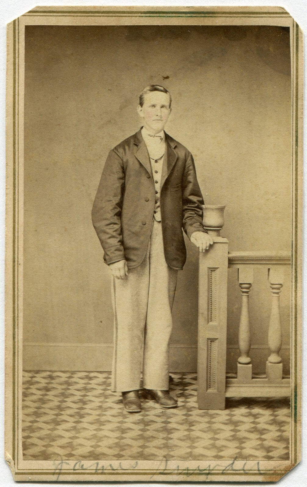 JAMES SNYDER, CIVIL WAR ERA CDV, PILLOW, PA.