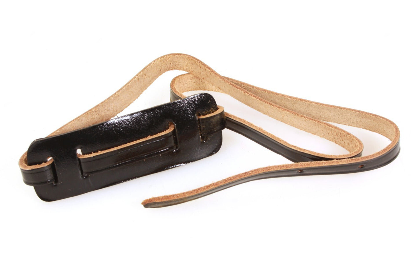 Camera Strap Black Thin Leather 1950s