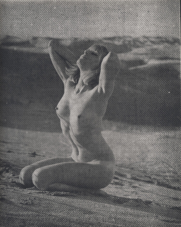 8X10 PORTRAIT OF BEAUTIFUL BLONDE ON BEACH W/ PERKY BREASTS