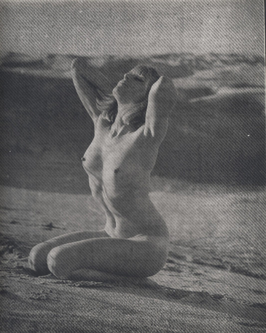 8X10 PORTRAIT OF BEAUTIFUL BLONDE ON BEACH W/ PERKY BREASTS