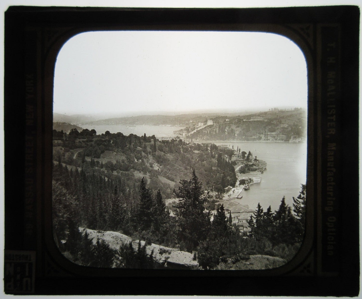 Vintage Bosphorus Turkey Lantern Slide – Original Glass Photo, 3.25x3.5 in,