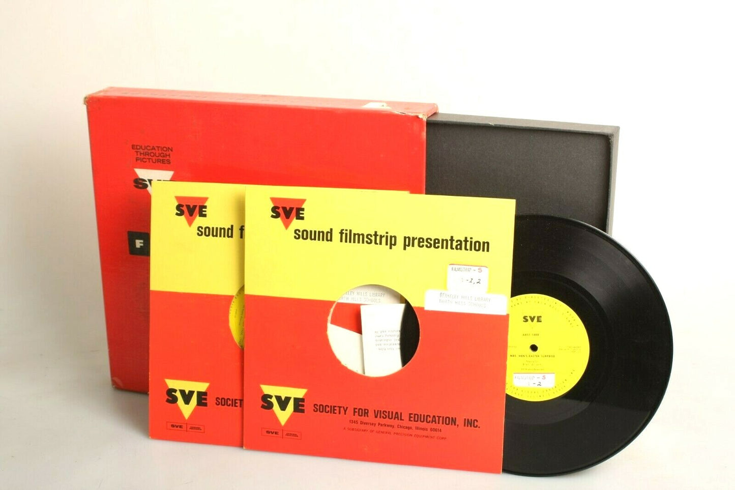 SVE Society for Visual Education Various Holiday Filmstrips and Records