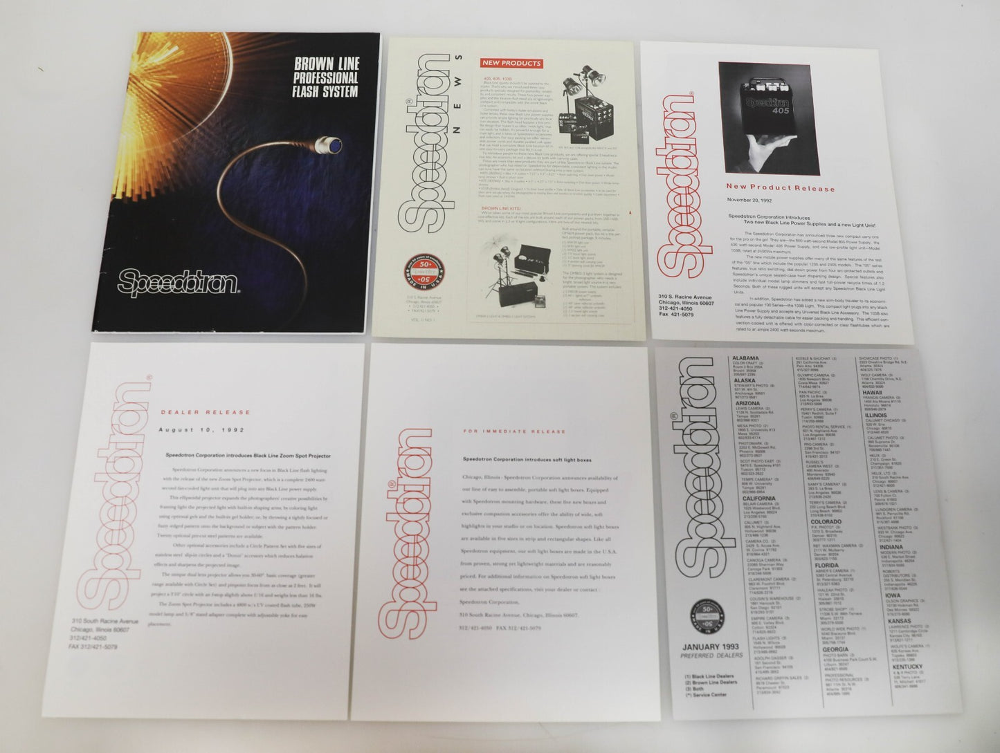 Speedotron 2001 Dealer Price List & 1997 Literature and Ads - LOT OF 21