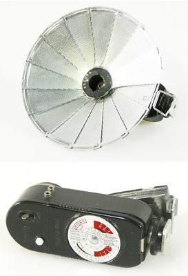 Vintage Accura Art Deco Flash Reflector for Studio Lighting - Requires Bulb + 22.5V Battery (Not Included)