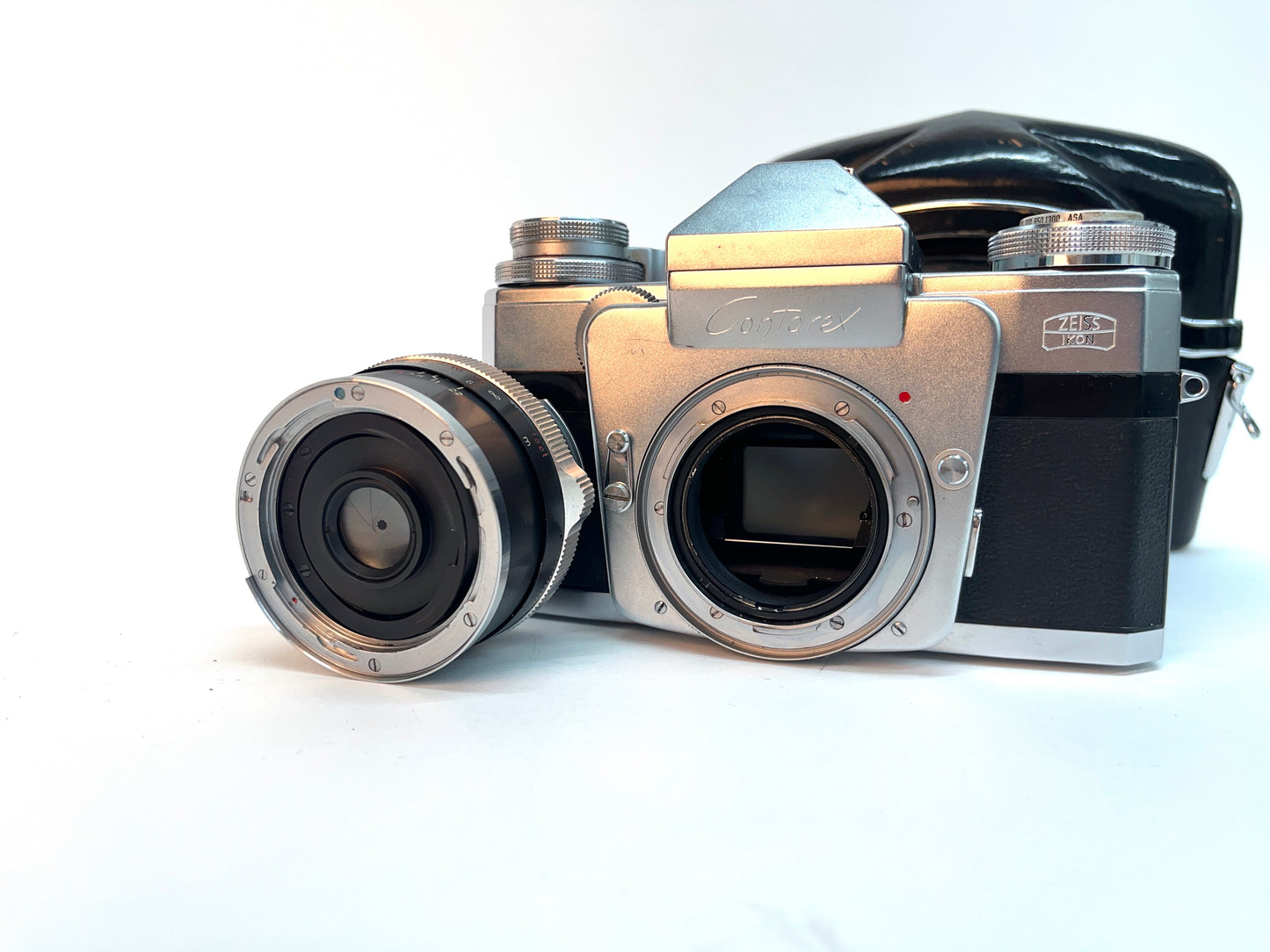Zeiss Ikon Contarex Special SLR 35mm Film Camera with 50mm f/2.8 Tessar Lens and Case RARE