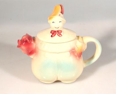 1940S CERAMIC SHAWNEE TEAPOT - TOM THE PIPERS SON