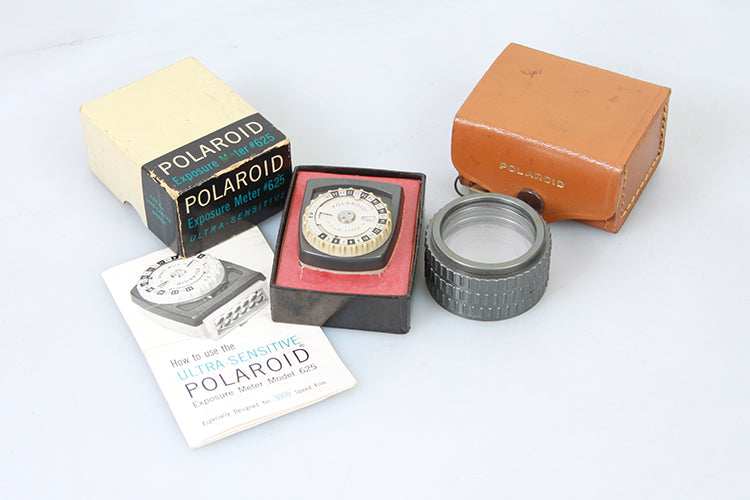 Vtg Polaroid Close-up Lens Set W/ Retractable Field Focus Measuring Tape & Case & Light Meter