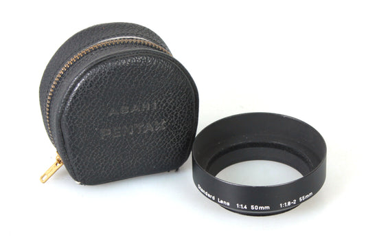 Metal Lens Hood Asahi Pentax 50mm F/1.4, 55mm F/1.8-2, 49 w Case