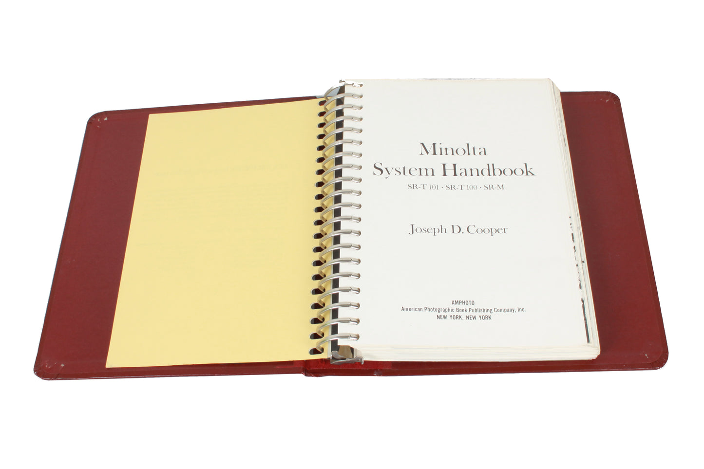 Minolta System Handbook SR-T 101, SR-T 100, SR-M Joseph D. Cooper